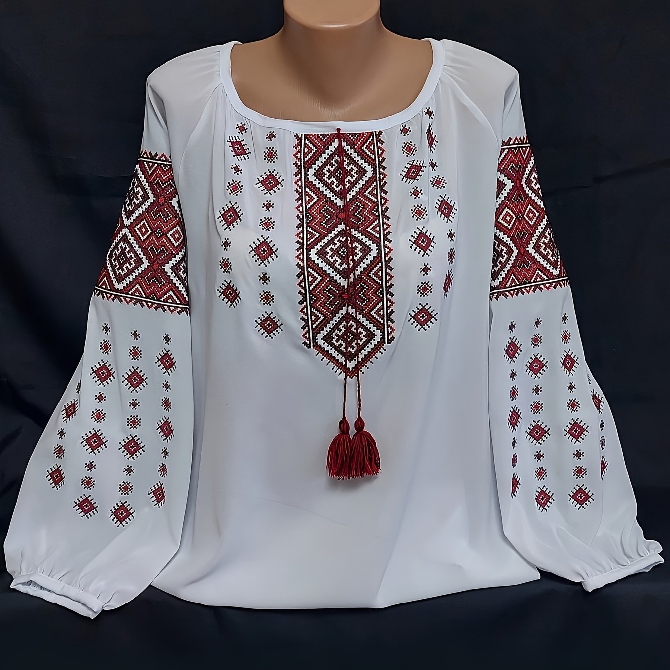 TEMU 2025 Jesień Moda Damska Koszula z Długim Rękawem i Wiązaniem, Casual Bluzka na Wakacje