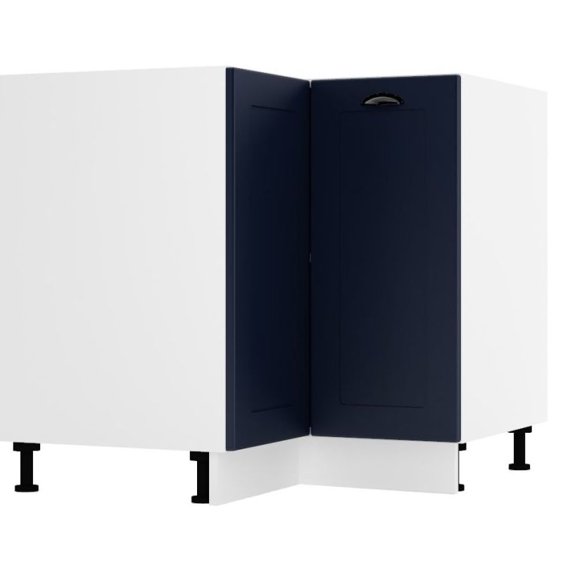 Szafka kuchenna narożna 90 ADELE DRP P/L granatowa mat