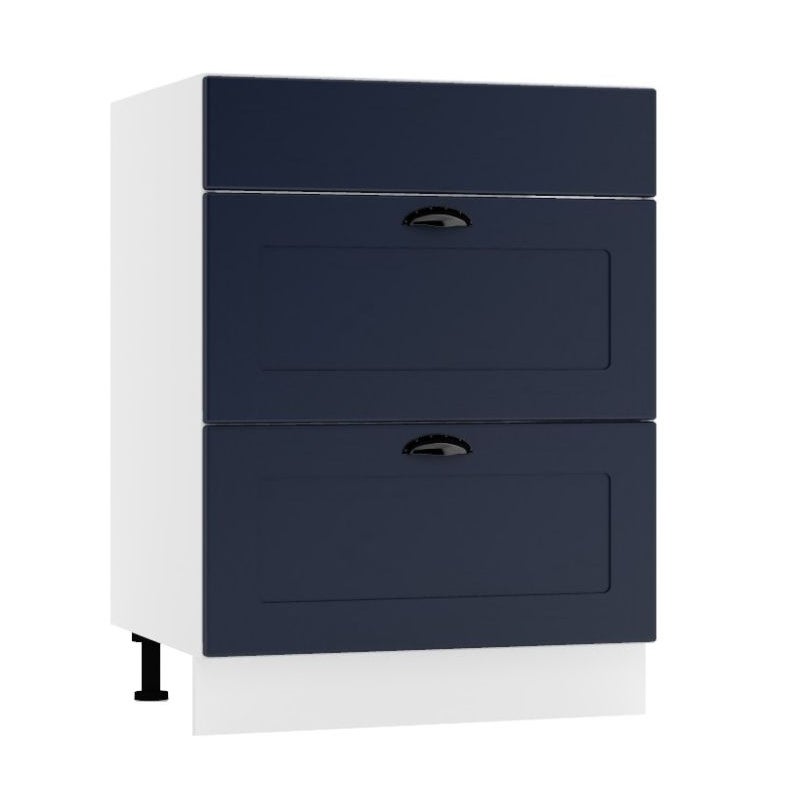 Szafka kuchenna stojąca 60 ADELE D60PC S/2 granatowa mat