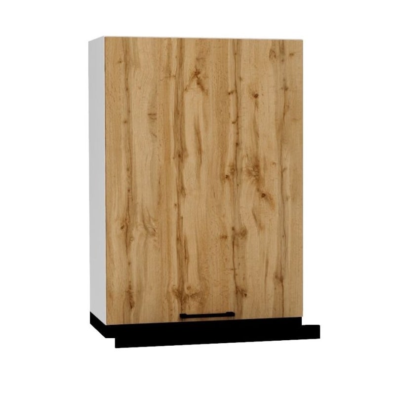 Szafka kuchenna wisząca z okapem 60 BONO W60 SLIM/88 P/L dąb złoty/czarna