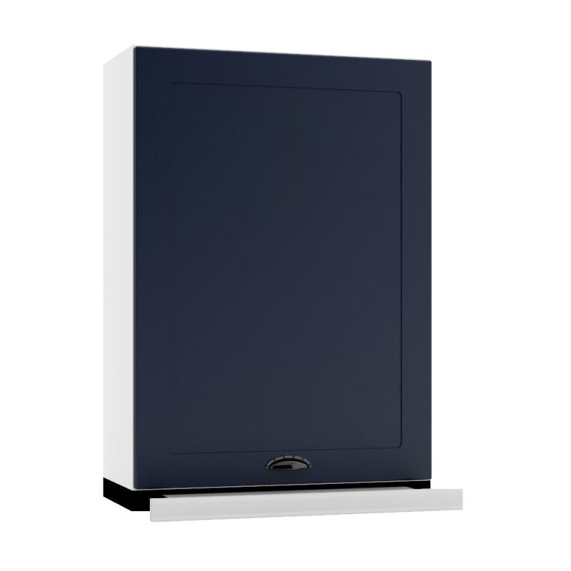 Szafka kuchenna wisząca z okapem 60 ADELE W60 SLIM/88 P/L granatowa mat/srebrna