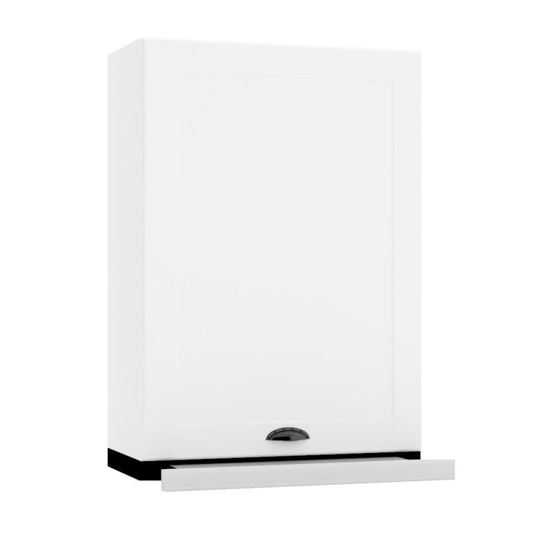 Szafka kuchenna wisząca z okapem 60 ADELE W60 SLIM/88 P/L biała mat/srebrna