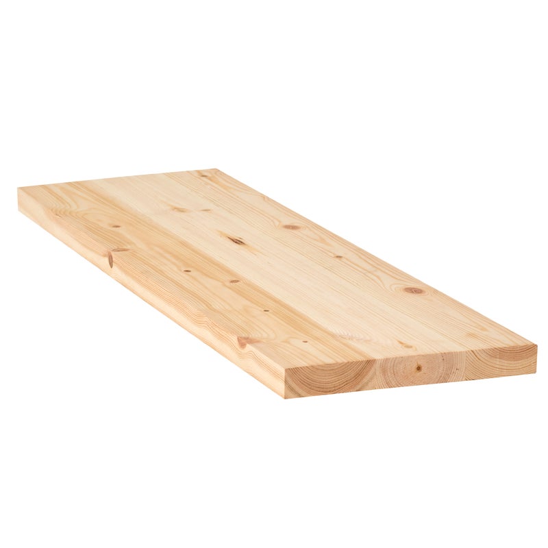 Półka ścienna 1.8x20x200 cm sosnowa sękata surowa klejona DETALIA