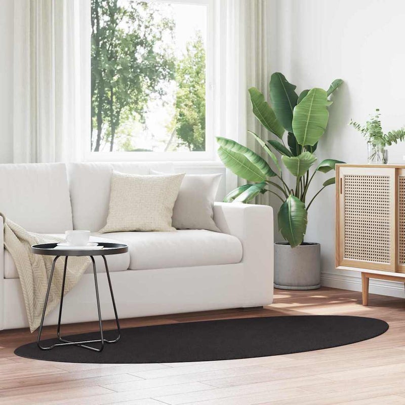 Dywan HUARTE Czarny 100 x 200 cm Poliester vidaXL