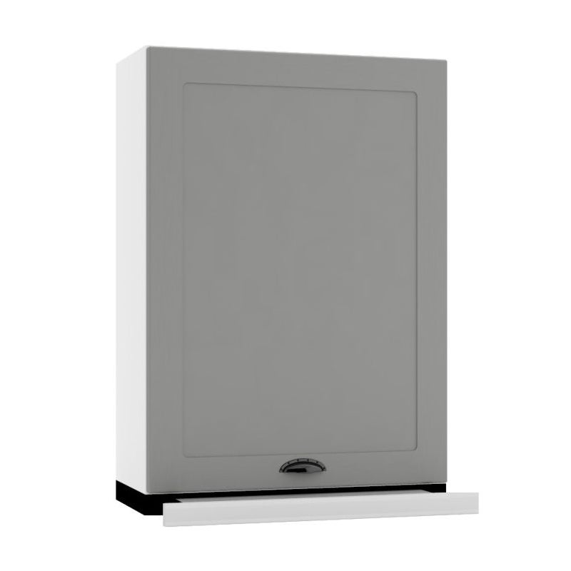 Szafka kuchenna wisząca z okapem 60 ADELE W60 SLIM/88 P/L szary mat/srebrna