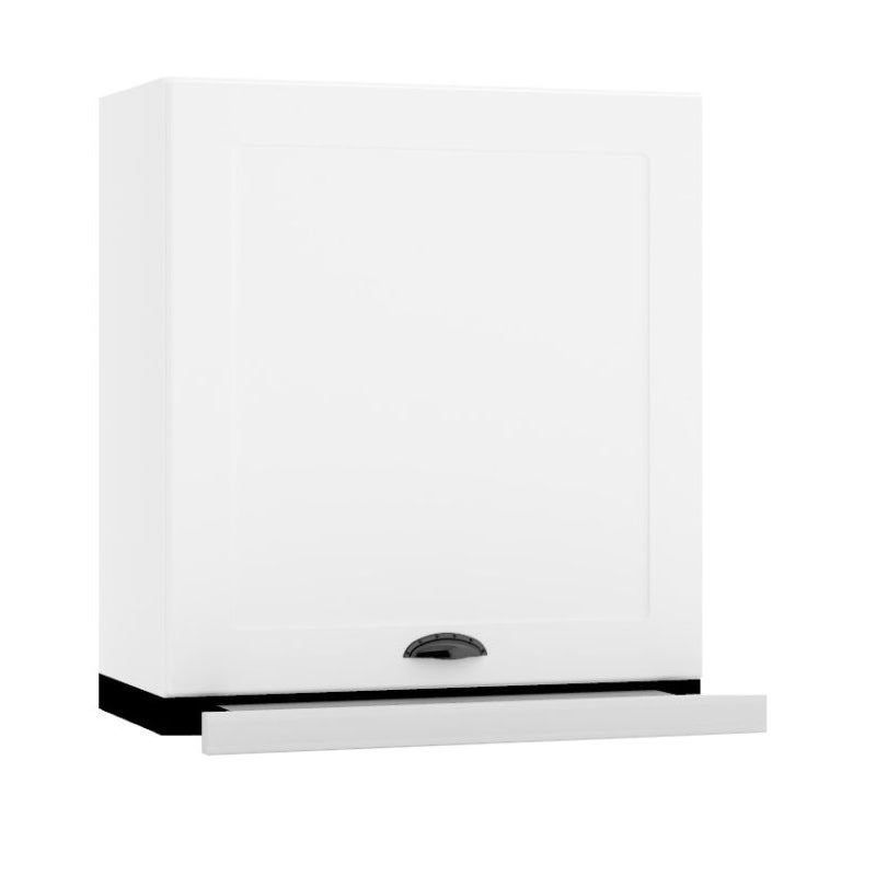 Szafka kuchenna wisząca z okapem 60 ADELE W60 SLIM/68 P/L biała mat/srebrna