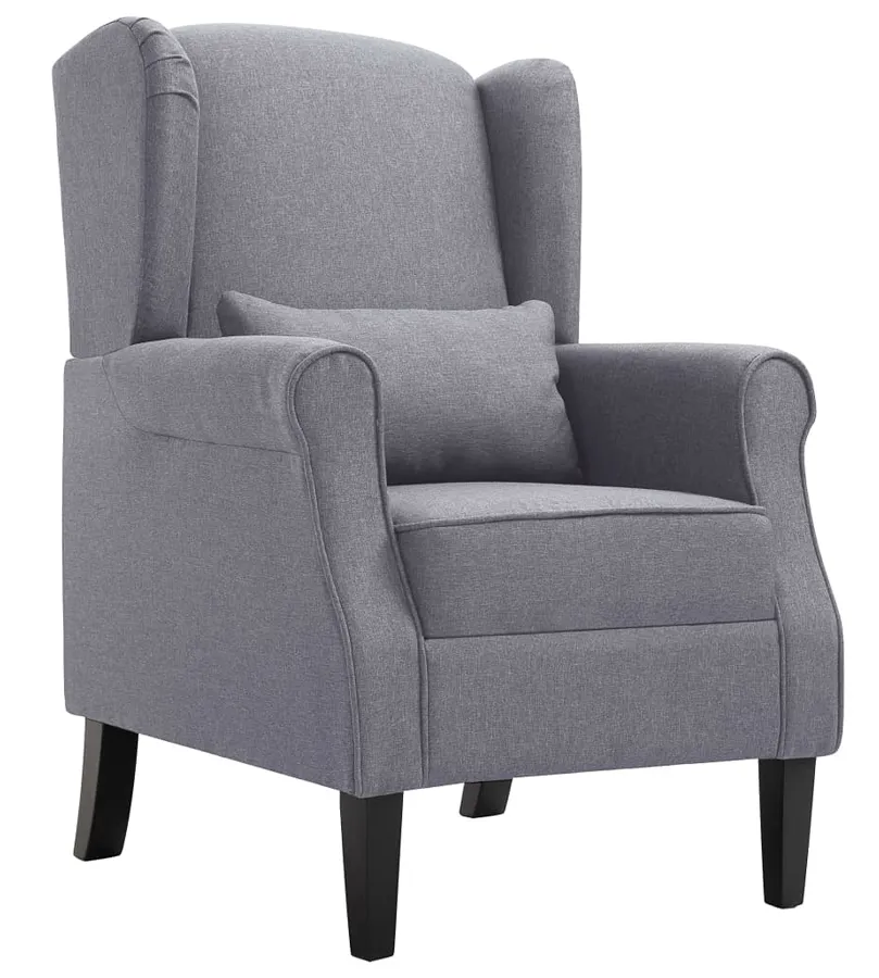 Ciemnoszary fotel uszak - Charlene