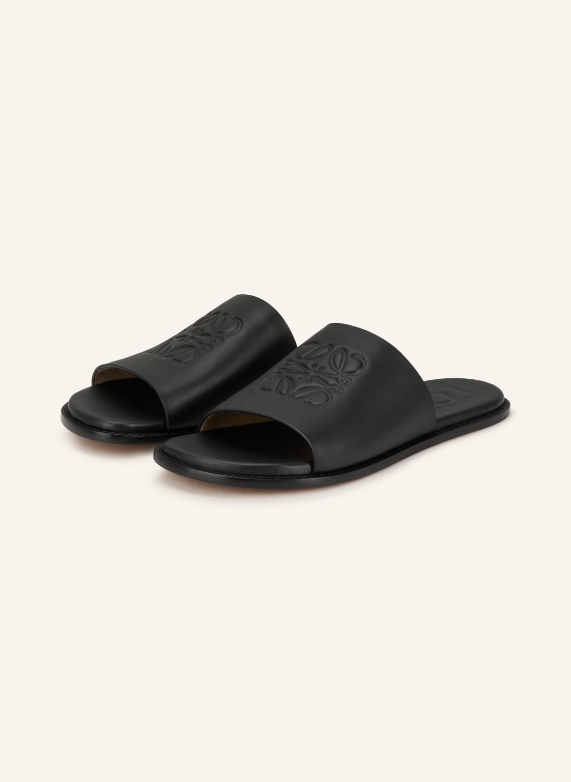 Loewe Klapki Flex Anagram schwarz