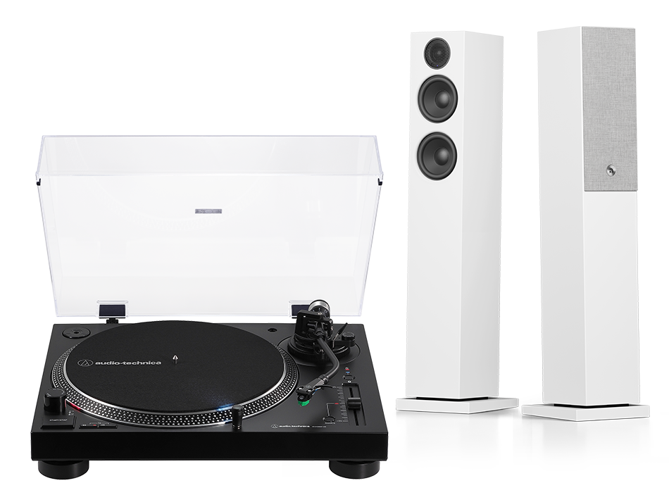Audio-Technica AT-LP120XBT (czarny) + A38 W (biały)