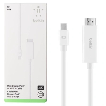 Adapter Mini DisplayPort na HDTV Belkin 2m - biały