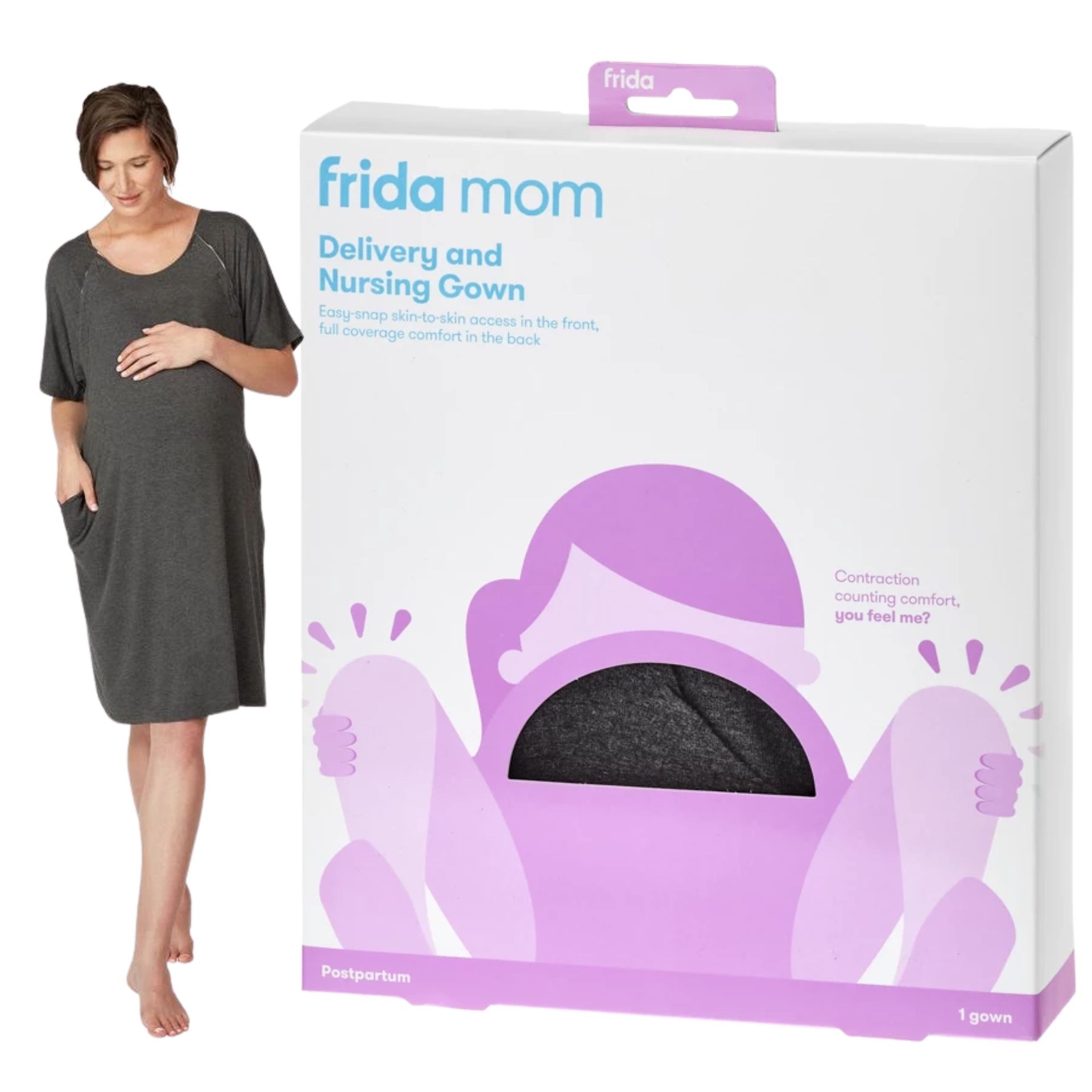 Frida Mom, koszula ciążowa poporodowa do karmienia, rozmiar uniwersalny