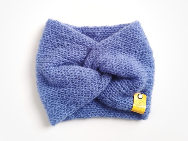 ALPACZINA opaska 100% alpaka fiołek