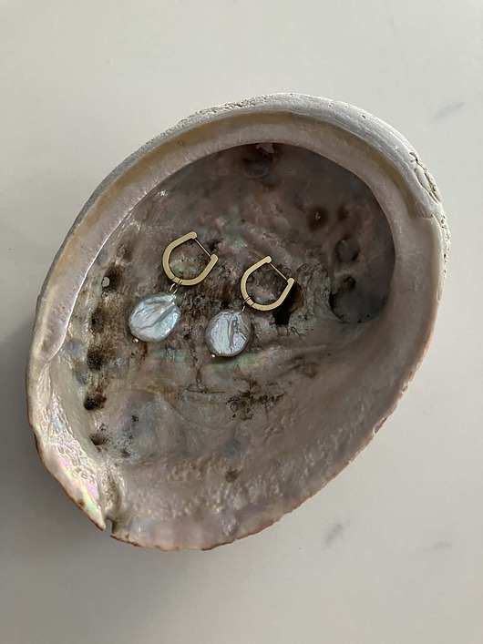 PAM - Kolczyki z wielka Perłą natu