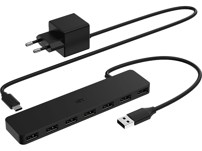 Aktywny hub USB ISY IHU-3002 z 7 portami USB-A 2.0