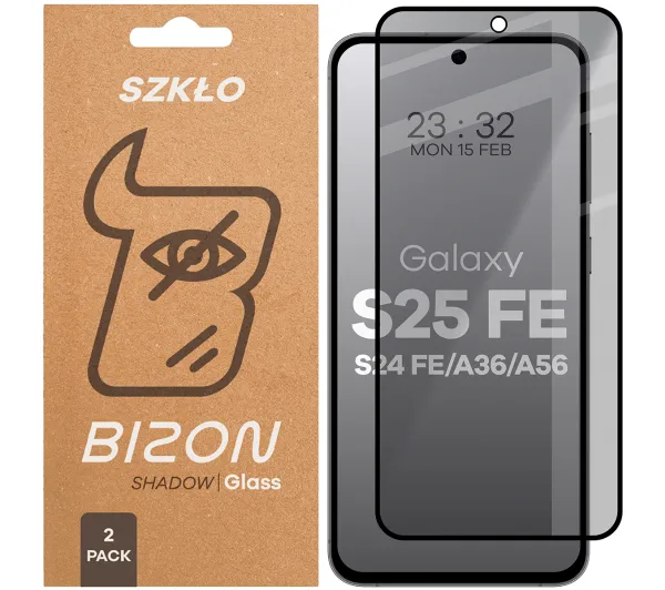 Bizon prywatyzujące pełne Edge Shadow Duo do Samsung Galaxy S24 FE / S25 FE / A36 5G / A56 5G