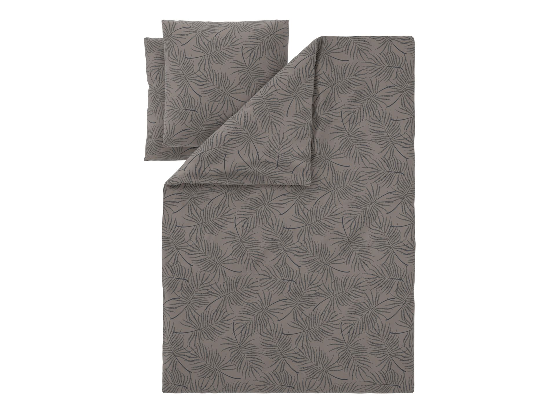 LIVARNO® Pościel z mikrowłókna satynowego, 220 x 200 cm (Liście palmy)