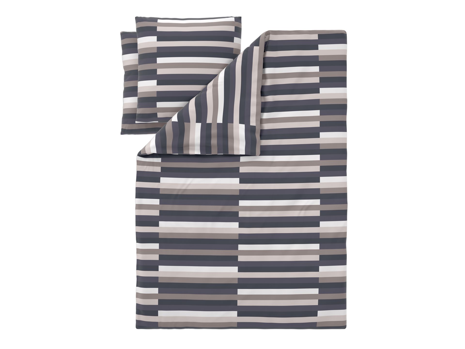 LIVARNO® Pościel z mikrowłókna satynowego, 220 x 200 cm (W paski)