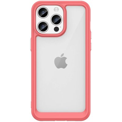 Etui HURTEL Outer Space Case do Apple iPhone 15 Pro Max Przezroczysto-czerwony