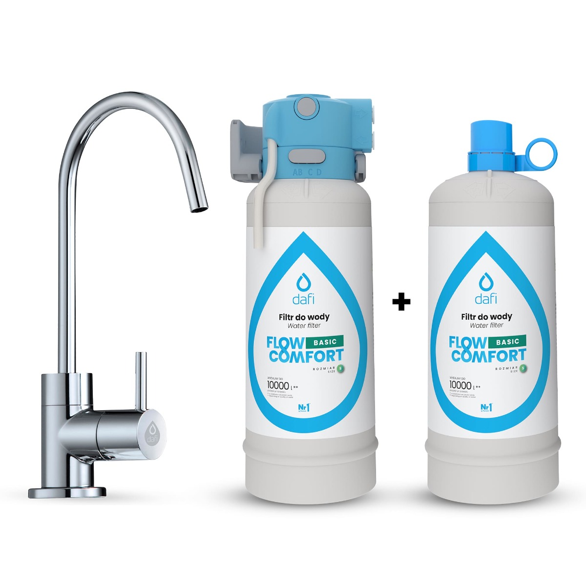 Dafi FLOW COMFORT 2x Filtr Basic (DC10) + kran ALTO chrom