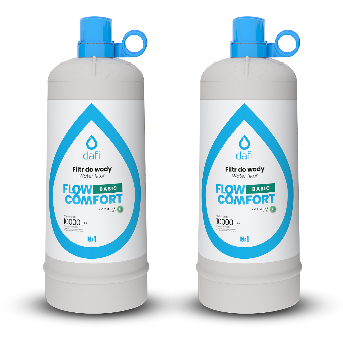 2 Wkłady Filtrujące Dafi Basic (DC10) do Systemu FLOW COMFORT na Rok