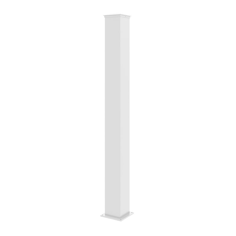Słupek EIFEL 15x15 w aluminium W.166cm - Biały matowy