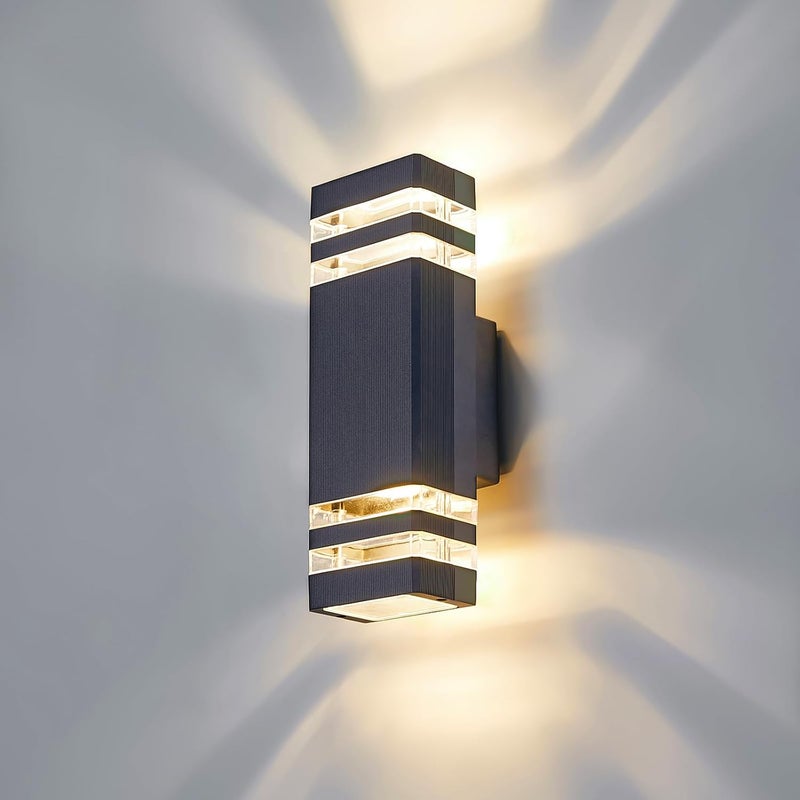 Zewnętrzna lampa ścienna LED – nowoczesne oświetlenie zewnętrzne, wodoodporna lampa ścienna IP65, oświetlenie zewnętrzne ścienne 3000K z oświetleniem