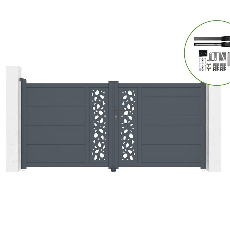 Elektryczna brama skrzydłowa SUNNY 300B140 + napęd HICKER B200