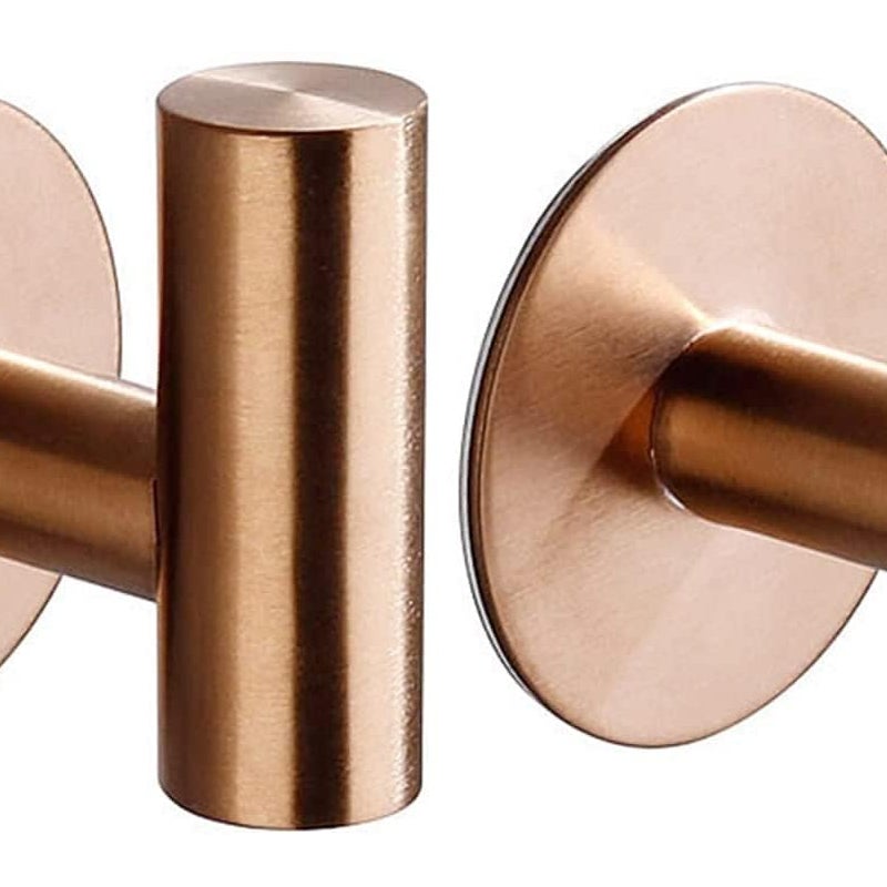 sztuki samoprzylepnych haczyków ściennych do łazienki, wieszak na ręczniki kuchenne, wieszak na obrazy bez wiercenia, uchwyt na haczyk (różowe złoto)