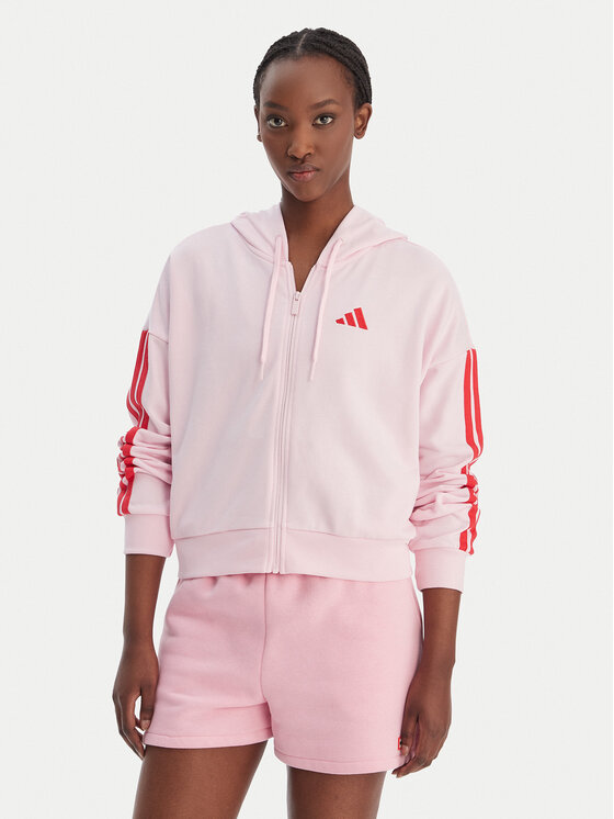 adidas Bluza Essentials 3-Stripes KD4789 Różowy Regular Fit