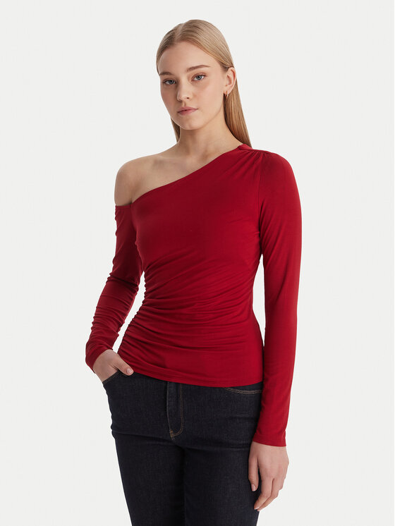 Guess Bluzka W6RP02 KC1J2 Czerwony Regular Fit