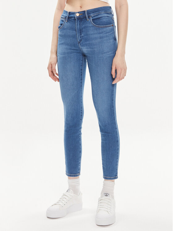 Wrangler Jeansy 112350940 Niebieski Skinny Fit