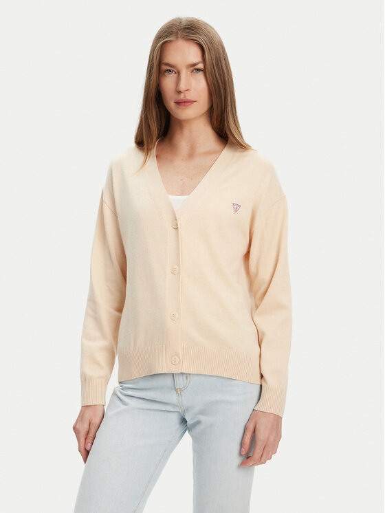 Guess Jeans Sweter 168521 Beżowy Classic Fit