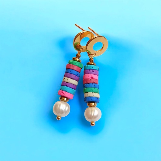 Kolczyki SUMMER COLLECTION : sztyfty kółka