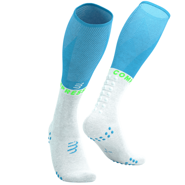 COMPRESSPORT Skarpety kompresyjne FULL SOCKS OXYGEN norse blue/neon green