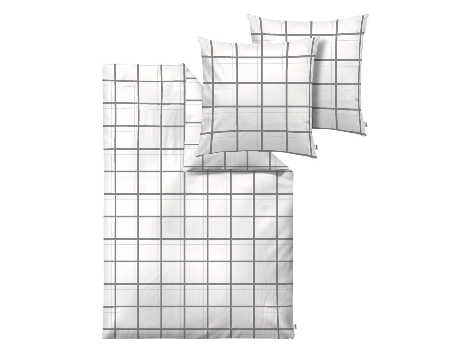 s.Oliver Pościel z makosatyny, 160 x 200 cm (Biały/szary)
