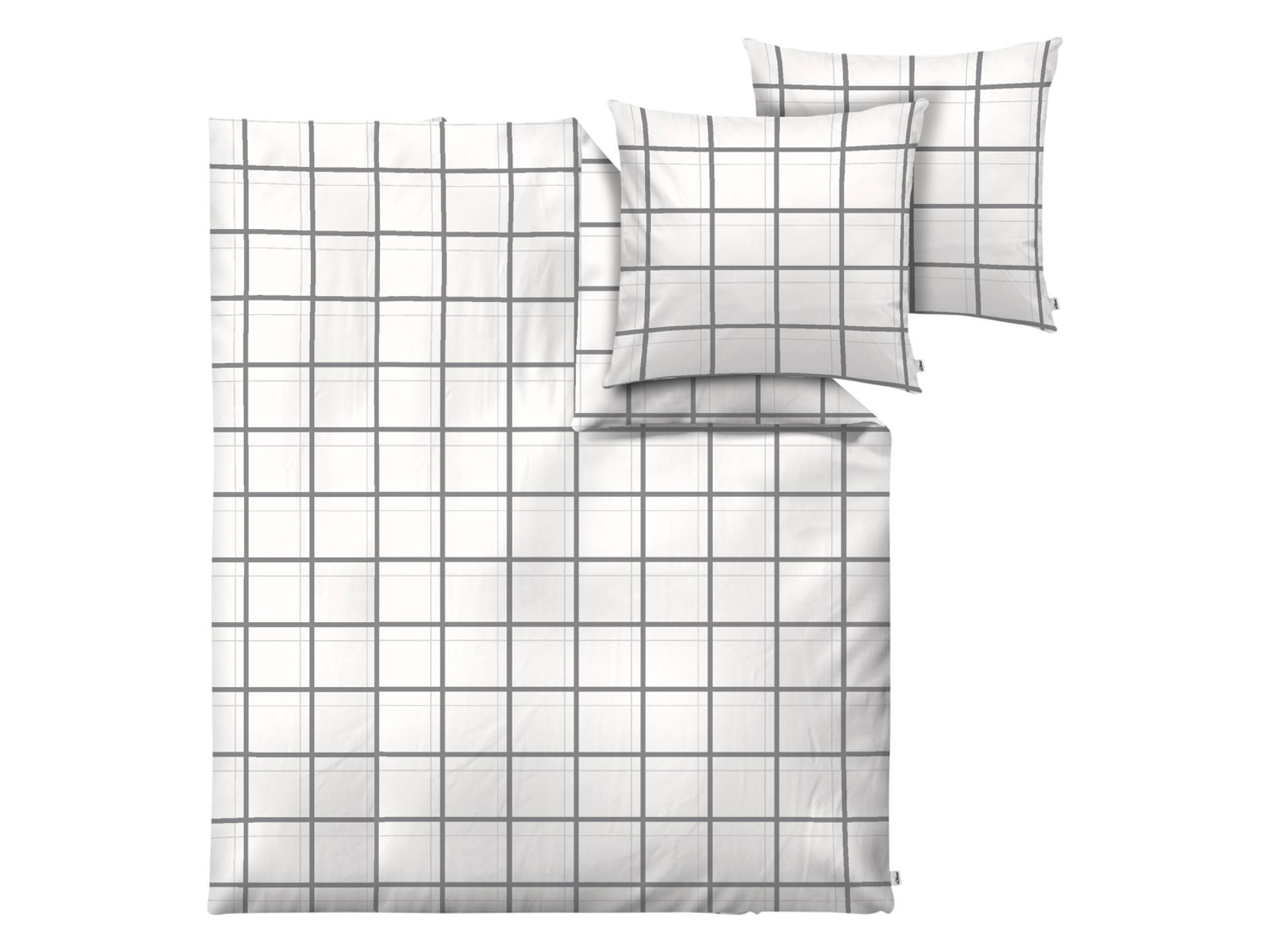 s.Oliver Pościel z makosatyny, 220 x 200 cm (Biały/szary)