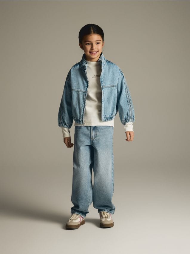 Reserved - Jeansy baggy - niebieski