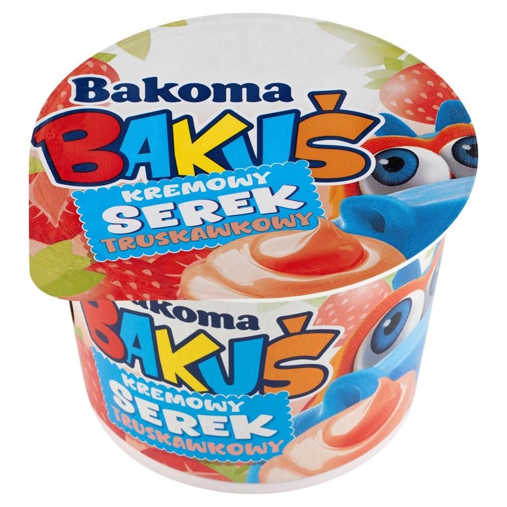 Bakoma Bakuś Kremowy serek truskawkowy 125 g