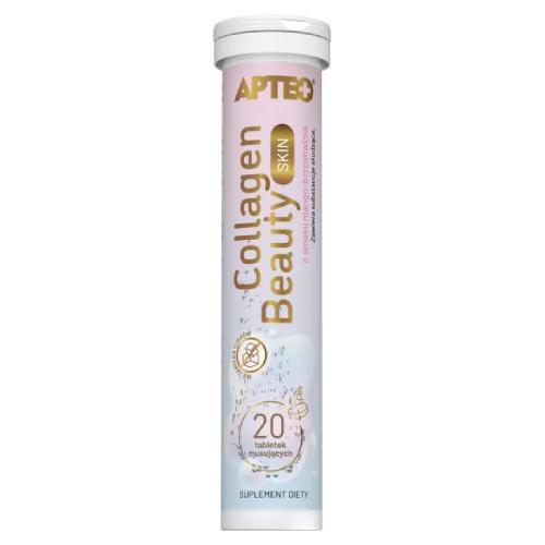 Apteo Collagen Beauty Skin smak mango-brzoskwinia, 20 tabl. musujących - suplement diety z kolagenem