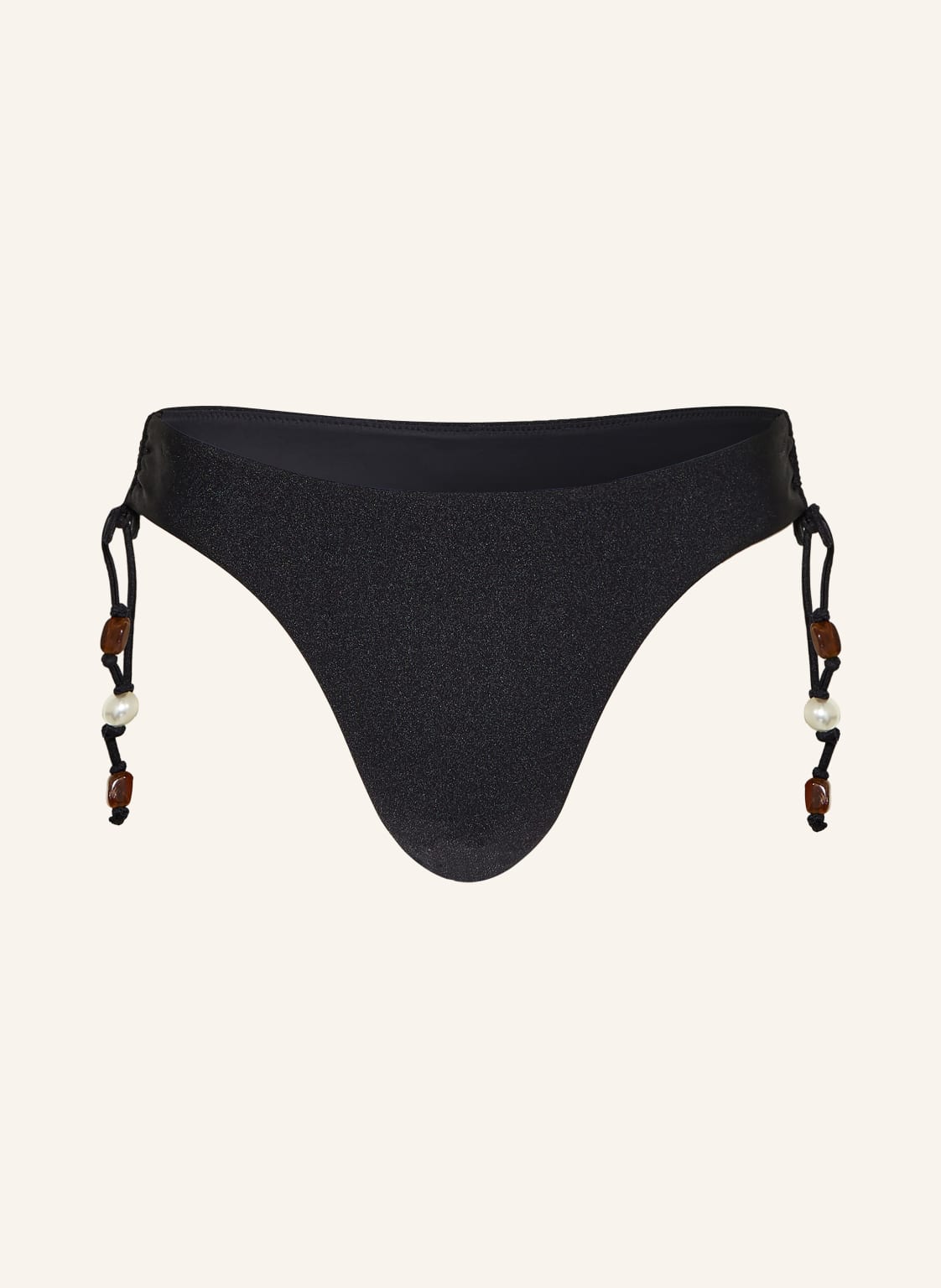 Seafolly Trójkątne Figi Bikini Palermo Loop Z Ozdobnymi Perełkami schwarz