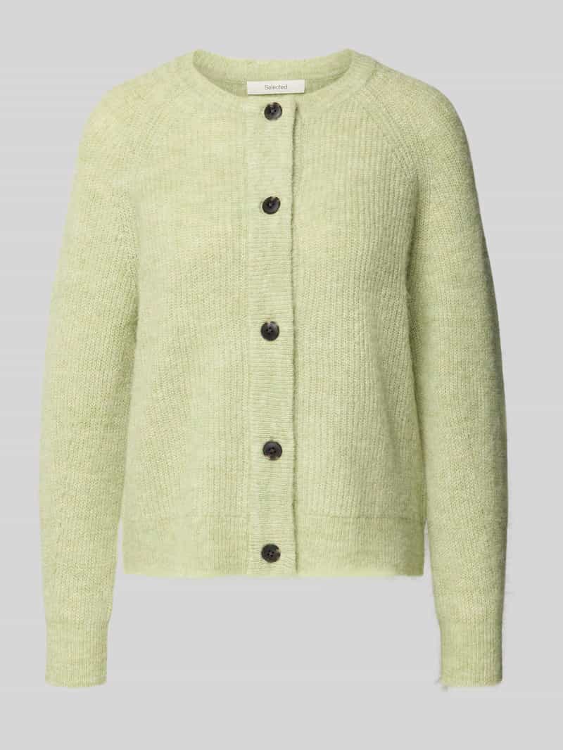 Kurtka o kroju regular fit z dzianiny z mieszanki wełny z dodatkiem wełny z alpaki model ‘LULU’