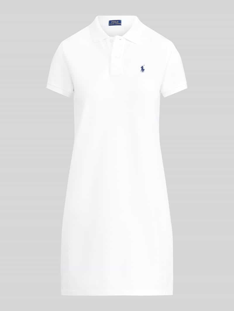 Sukienka mini o kroju regular fit z wyhaftowanym logo model ‘Polo’