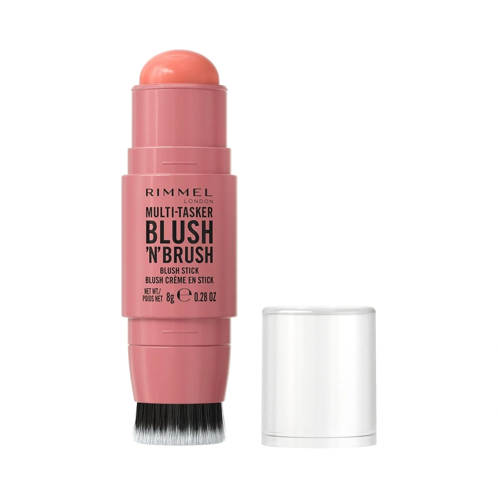 Rimmel Multi Tasker Blush 'N' Brush kremowy róż w sztyfcie 100 Cotton Candy 8 g