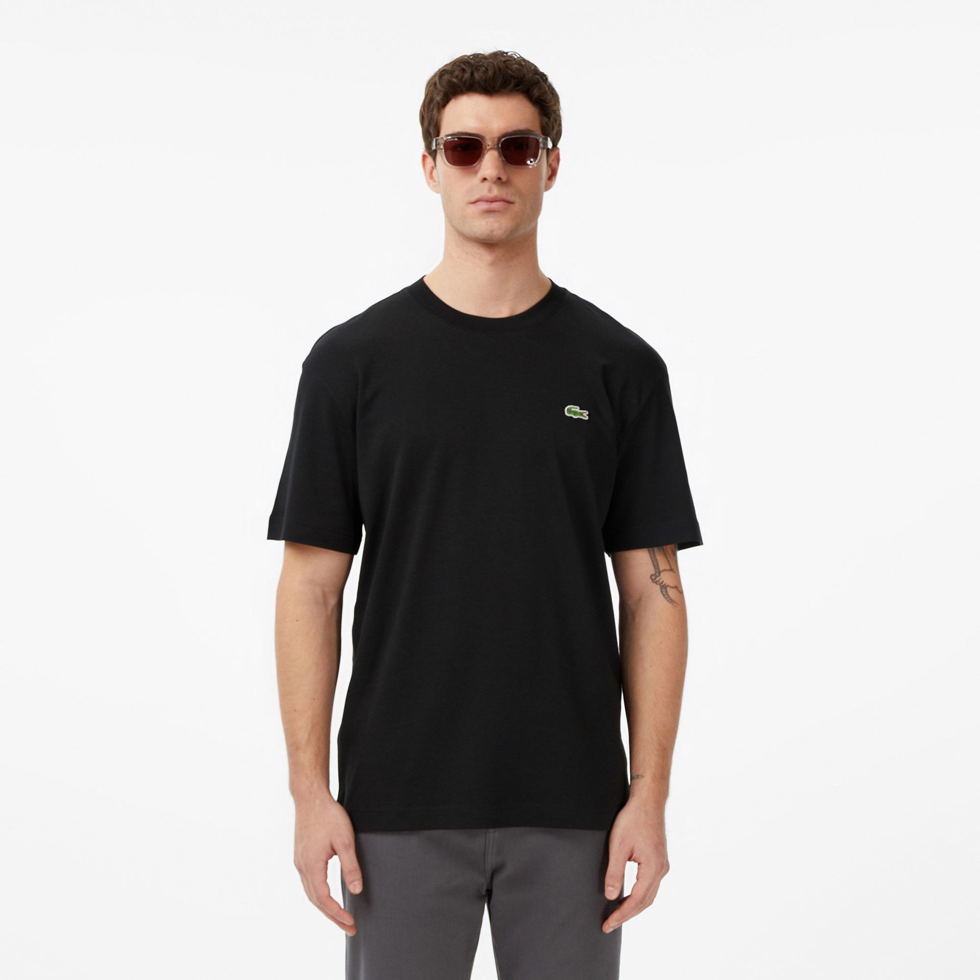 Lacoste T-shirt unisex z okrągłym dekoltem z bawełny organicznej