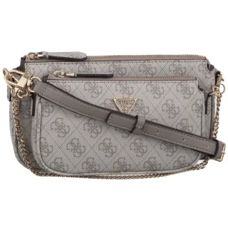 Torebka Noelle II Dbl Pouch Crossbody HWBG96 72710 Dark Taupe Logo (GU758-c) Guess