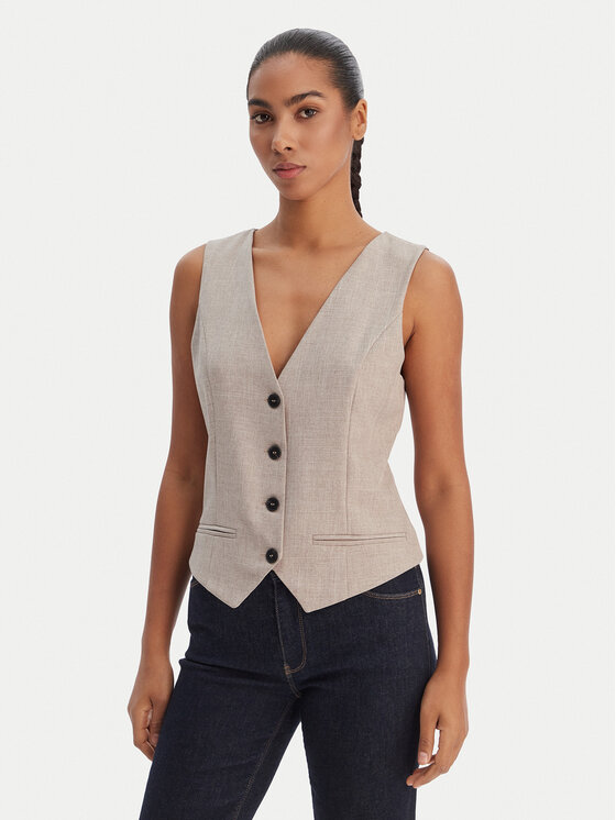 ONLY Kamizelka garniturowa Linda 15336753 Beżowy Regular Fit