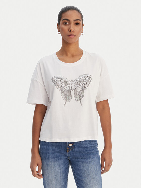 Fracomina T-Shirt FR26ST3046J401N5 Biały Regular Fit