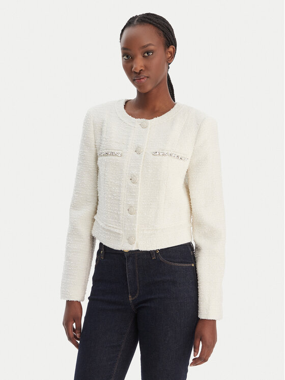 Guess Marynarka W6RL54 WJ632 Écru Regular Fit