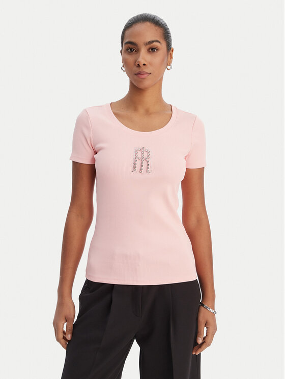 Fracomina T-Shirt FP26ST3001J42701 Koralowy Slim Fit