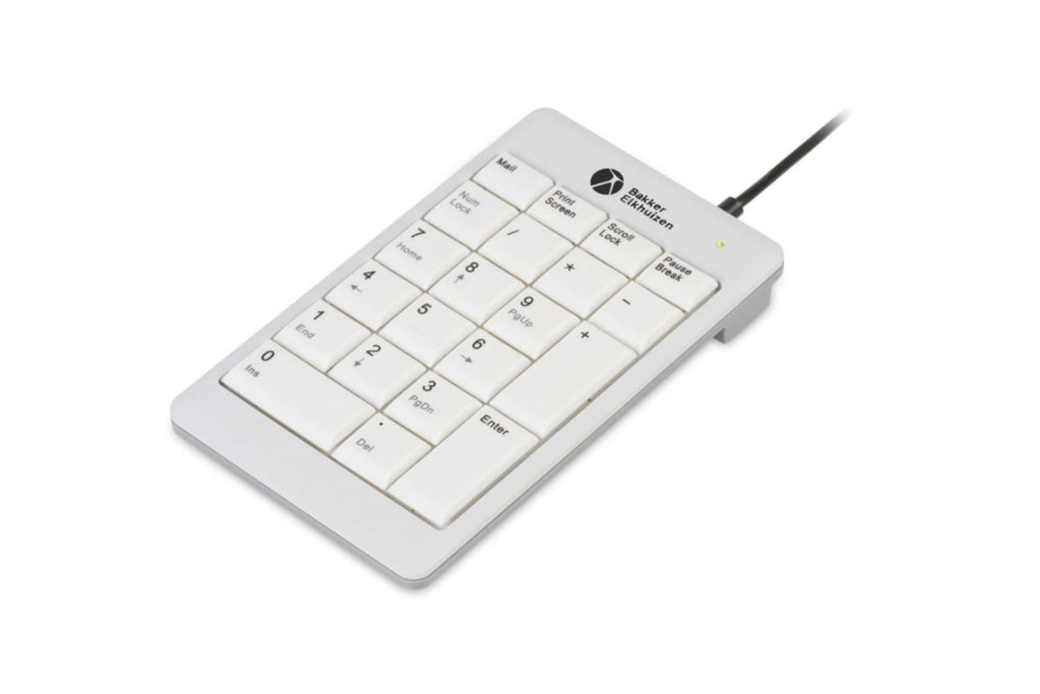 BakkerElkhuizen UltraBoard 955 V2 Numeric klawiatura numeryczna Laptop/PC USB Ciemny Szary, Jasny Szary BNEU955V2